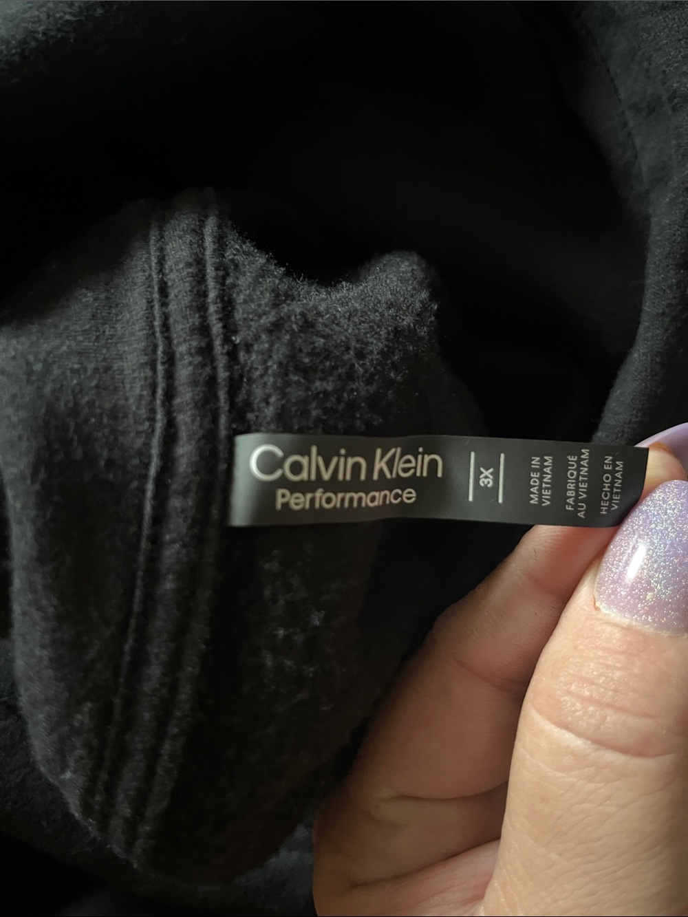 3X Calvin Klein Black Hoodie with black metalic Logo & kangaroo pocket - Picture 4 of 6